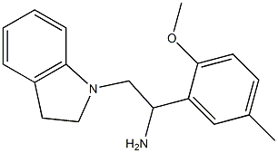 2-(2,3-dihydro-1H-indol-1-yl)-1-(2-methoxy-5-methylphenyl)ethanamine Struktur