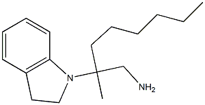 2-(2,3-dihydro-1H-indol-1-yl)-2-methyloctan-1-amine Struktur