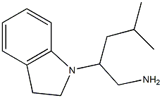 2-(2,3-dihydro-1H-indol-1-yl)-4-methylpentan-1-amine Struktur