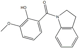 2-(2,3-dihydro-1H-indol-1-ylcarbonyl)-6-methoxyphenol Struktur