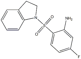 2-(2,3-dihydro-1H-indole-1-sulfonyl)-5-fluoroaniline Struktur