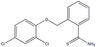 2-(2,4-dichlorophenoxymethyl)benzene-1-carbothioamide Struktur