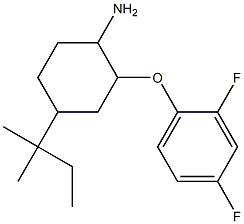 2-(2,4-difluorophenoxy)-4-(2-methylbutan-2-yl)cyclohexan-1-amine Struktur