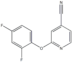 2-(2,4-difluorophenoxy)isonicotinonitrile Struktur