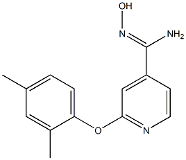 2-(2,4-dimethylphenoxy)-N'-hydroxypyridine-4-carboximidamide Struktur