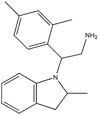 2-(2,4-dimethylphenyl)-2-(2-methyl-2,3-dihydro-1H-indol-1-yl)ethan-1-amine Struktur