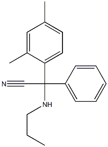 2-(2,4-dimethylphenyl)-2-phenyl-2-(propylamino)acetonitrile Struktur