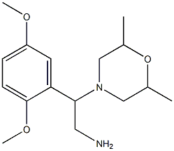 2-(2,5-dimethoxyphenyl)-2-(2,6-dimethylmorpholin-4-yl)ethanamine Struktur