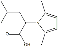 2-(2,5-dimethyl-1H-pyrrol-1-yl)-4-methylpentanoic acid Struktur