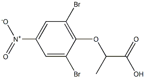 2-(2,6-dibromo-4-nitrophenoxy)propanoic acid Struktur