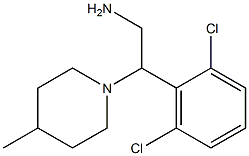 2-(2,6-dichlorophenyl)-2-(4-methylpiperidin-1-yl)ethan-1-amine Struktur