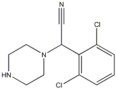 2-(2,6-dichlorophenyl)-2-(piperazin-1-yl)acetonitrile Struktur