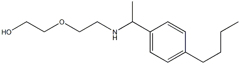 2-(2-{[1-(4-butylphenyl)ethyl]amino}ethoxy)ethan-1-ol Struktur