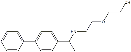 2-(2-{[1-(4-phenylphenyl)ethyl]amino}ethoxy)ethan-1-ol Struktur