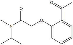 2-(2-acetylphenoxy)-N-methyl-N-(propan-2-yl)acetamide Struktur