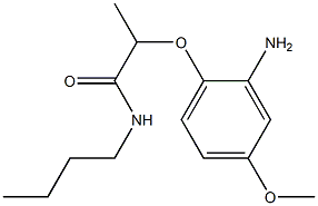 2-(2-amino-4-methoxyphenoxy)-N-butylpropanamide Struktur