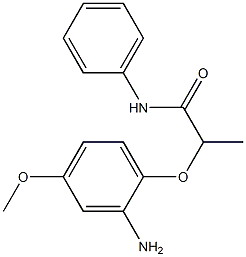 2-(2-amino-4-methoxyphenoxy)-N-phenylpropanamide Struktur