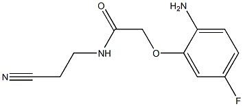 2-(2-amino-5-fluorophenoxy)-N-(2-cyanoethyl)acetamide Struktur