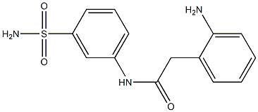 2-(2-aminophenyl)-N-(3-sulfamoylphenyl)acetamide Struktur