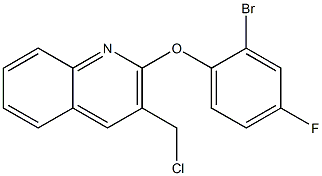 2-(2-bromo-4-fluorophenoxy)-3-(chloromethyl)quinoline Struktur