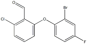 2-(2-bromo-4-fluorophenoxy)-6-chlorobenzaldehyde Struktur