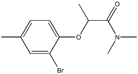 2-(2-bromo-4-methylphenoxy)-N,N-dimethylpropanamide Struktur