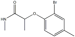 2-(2-bromo-4-methylphenoxy)-N-methylpropanamide Struktur