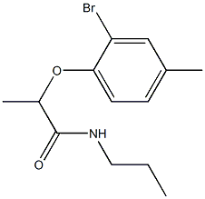 2-(2-bromo-4-methylphenoxy)-N-propylpropanamide Struktur