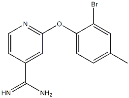 2-(2-bromo-4-methylphenoxy)pyridine-4-carboximidamide Struktur