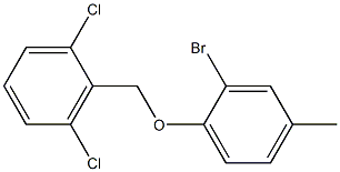 2-(2-bromo-4-methylphenoxymethyl)-1,3-dichlorobenzene Struktur