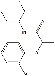 2-(2-bromophenoxy)-N-(pentan-3-yl)propanamide Struktur