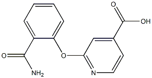 2-(2-carbamoylphenoxy)pyridine-4-carboxylic acid Struktur