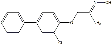 2-(2-chloro-4-phenylphenoxy)-N'-hydroxyethanimidamide Struktur