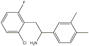 2-(2-chloro-6-fluorophenyl)-1-(3,4-dimethylphenyl)ethan-1-amine Struktur