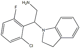 2-(2-chloro-6-fluorophenyl)-2-(2,3-dihydro-1H-indol-1-yl)ethan-1-amine Struktur