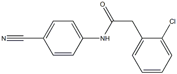 2-(2-chlorophenyl)-N-(4-cyanophenyl)acetamide Struktur