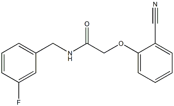 2-(2-cyanophenoxy)-N-[(3-fluorophenyl)methyl]acetamide Struktur