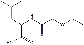 2-(2-ethoxyacetamido)-4-methylpentanoic acid Struktur