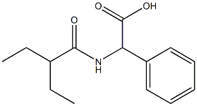 2-(2-ethylbutanamido)-2-phenylacetic acid Struktur