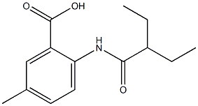 2-(2-ethylbutanamido)-5-methylbenzoic acid Struktur