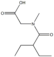 2-(2-ethyl-N-methylbutanamido)acetic acid Struktur