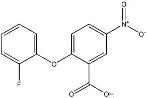 2-(2-fluorophenoxy)-5-nitrobenzoic acid Struktur