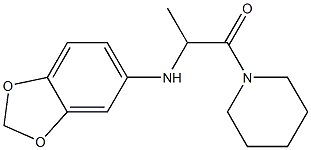 2-(2H-1,3-benzodioxol-5-ylamino)-1-(piperidin-1-yl)propan-1-one Struktur