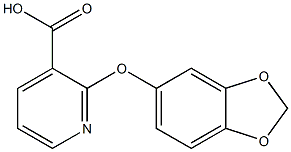 2-(2H-1,3-benzodioxol-5-yloxy)pyridine-3-carboxylic acid Struktur