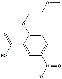 2-(2-methoxyethoxy)-5-nitrobenzoic acid Struktur