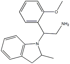 2-(2-methoxyphenyl)-2-(2-methyl-2,3-dihydro-1H-indol-1-yl)ethan-1-amine Struktur