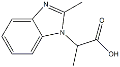 2-(2-methyl-1H-1,3-benzodiazol-1-yl)propanoic acid Struktur