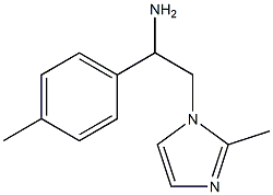 2-(2-methyl-1H-imidazol-1-yl)-1-(4-methylphenyl)ethanamine Struktur