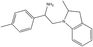 2-(2-methyl-2,3-dihydro-1H-indol-1-yl)-1-(4-methylphenyl)ethan-1-amine Struktur