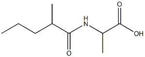 2-(2-methylpentanamido)propanoic acid Struktur